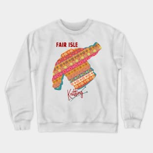 Fair Isle Knitting (Lidiya) Sundrenched Version Crewneck Sweatshirt